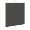 vidaXL Pleated Blind Black 115x100 cm Fabric Width 114.4 cm Polyester