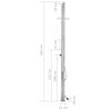 vidaXL Garden Shower with Grey Base 225 cm Stainless Steel