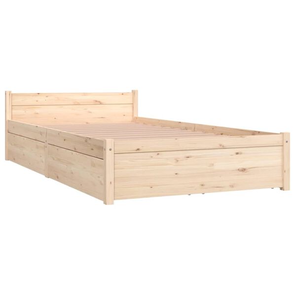 3103488 vidaXL Bed Frame without Mattress with Drawers 100x200 cm (815034+814989)