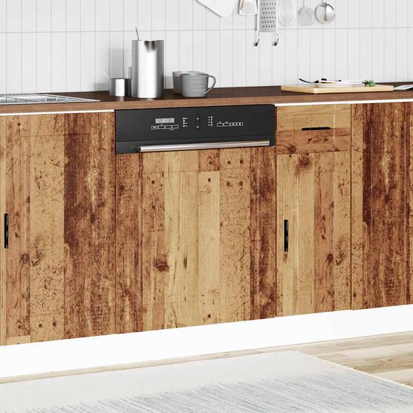 vidaXL Dishwasher Panel Porto Old Wood 60x1.5x57 cm Engineered Wood