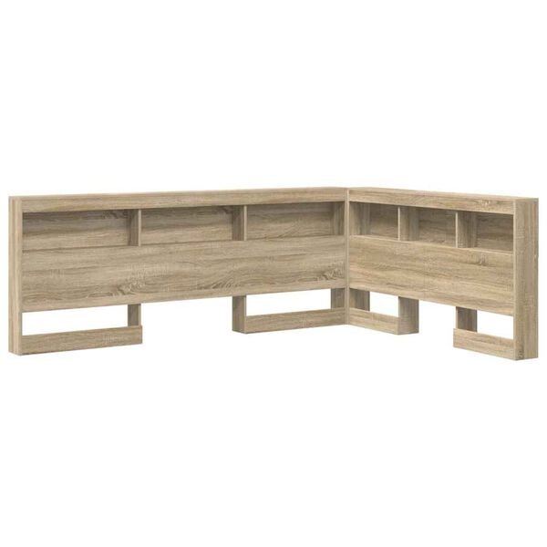 vidaXL Storage Headboard with Shelf Sonoma Oak 135 cm Engineered Wood