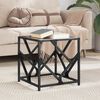 vidaXL Coffee Table with Black Glass Top 40x40x41 cm Steel
