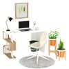 Homemania Computer Desk Patara 120x60x75 cm White and Walnut
