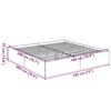vidaXL Bed Frame without Mattress Grey Sonoma 180x200 cm Super King