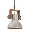 vidaXL Industrial Hanging Lamp 25 W Silver Round 19 cm E27