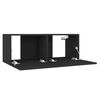 vidaXL TV Cabinet Black 80x30x30 cm Engineered Wood