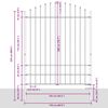 vidaXL Garden Fence 8 pcs Grey 170 x 225 cm Powder-Coated Steel