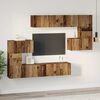 vidaXL TV Cabinet Set Wall-mounted 8 pcs Old Wood Engineered Wood