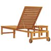 vidaXL Sun Lounger Reclining Brown 53 x 202 x 89cm Solid Acacia wood