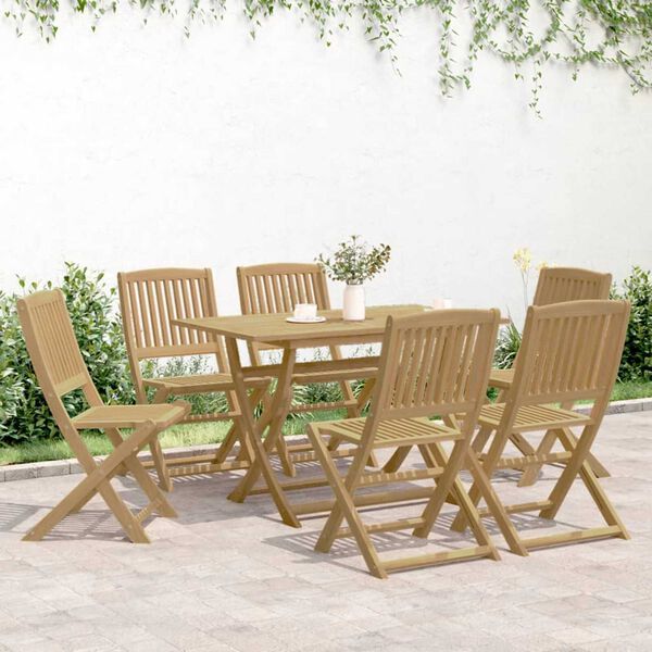 vidaXL 7 Piece Garden Dining Set Solid Wood Acacia