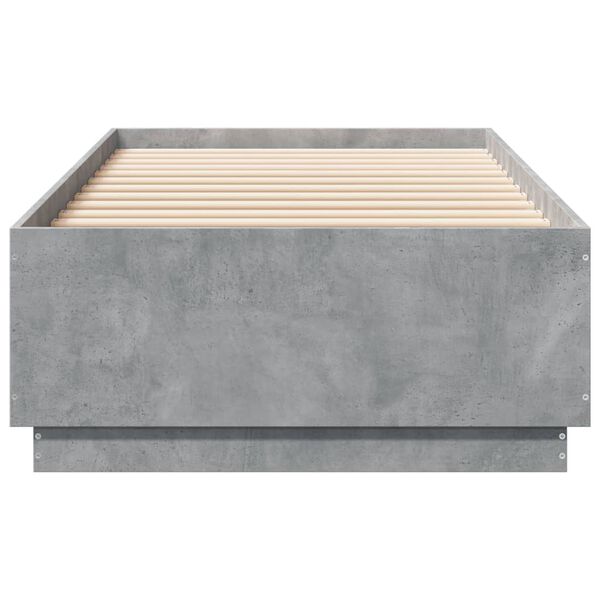 vidaXL Bed Frame without Mattress Concrete Grey 90x200 cm
