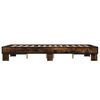 vidaXL Bed Frame without Mattress Smoked Oak 140x190 cm
