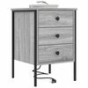 vidaXL Bedside Cabinet with Drawer 2 pcs Grey Sonoma 42 x 41 x 61 cm