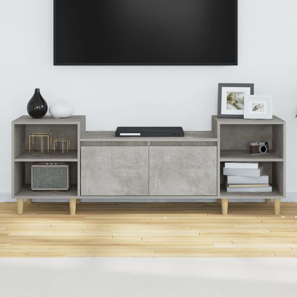 vidaXL TV Cabinet Concrete Grey 160x35x55 cm Engineered Wood