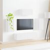 vidaXL TV Cabinet Set 5 pcs High Gloss White Engineered Wood