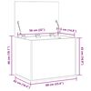 vidaXL Storage Box Artisan oak 60 x 42 x 46 cm Engineered Wood