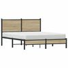 vidaXL Metal Bed Frame without Mattress Sonoma Oak 137x190 cm