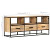 vidaXL TV Cabinet 110x30x45 cm Rough Mango Wood