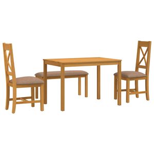 vidaXL Dining Set 4 pcs Grey Solid Oak Wood