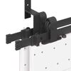 vidaXL Sliding Door Hardware Kit 366 cm Steel Black