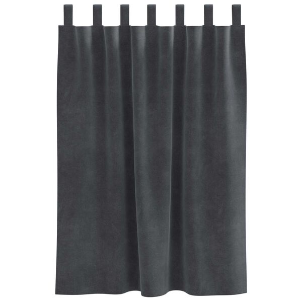 vidaXL Blackout Curtains 2 pcs Light Grey 140 x 140 cm Velvet