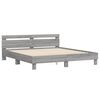 vidaXL Bed Frame with LED without Mattress Grey Sonoma 160x200 cm