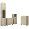 vidaXL 4 Piece Bathroom Furniture Set Sonoma Oak