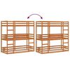 vidaXL Triple Bunk Bed without Mattress Wax Brown 75x190 cm Small Single Solid Wood Pine