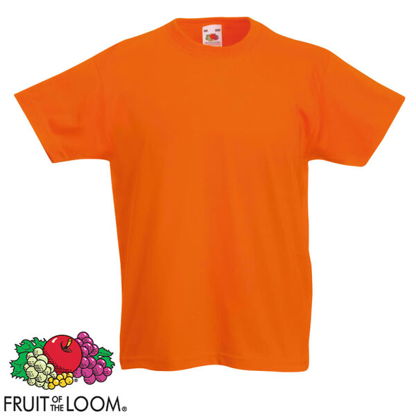 Fruit of the Loom Original Kids' T-shirt 5 pcs Orange Size 128
