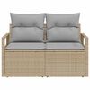 vidaXL Garden Sofa with Cushion 120 x 62 x 69 cm Poly Rattan