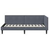 vidaXL Corner Bed Frame with Headboard Dark Grey 90 cm x 200 cm Velvet