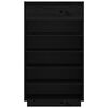 vidaXL Shoe Cabinet Black 60x34x105 cm Solid Wood Pine