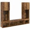 TV Wall Units with LED Wall-mounted 5 pcs Old wood 40.5 x 30 x 102 cm