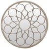 vidaXL Round Garden Mirror | Sand | Iron, Glass | Medium | Decorative Inlays