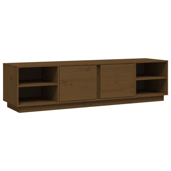 vidaXL TV Cabinet Honey Brown 156x40x40 cm Solid Wood Pine