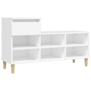 vidaXL Shoe Cabinet White 102x36x60 cm Engineered Wood