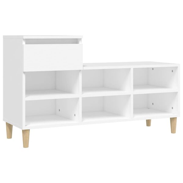 vidaXL Shoe Cabinet White 102x36x60 cm Engineered Wood