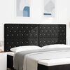 vidaXL Headboard with Headboard Black 200 cm Faux Leather