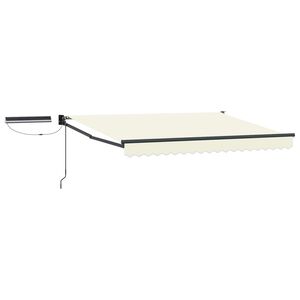 vidaXL Electric Retractable Awning Cream and Anthracite 2.5 x 2 m