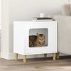 vidaXL Cat House White 51 x 30 x 52 cm Engineered Wood