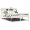 vidaXL Bookcase Bed without Mattress White 180x200 cm Super King Solid Wood Pine
