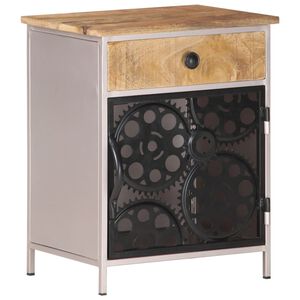 vidaXL Bedside Cabinet 40x30x50 cm Rough Mango Wood