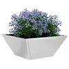vidaXL Garden Planter 5 pcs Silver 35 x 35 x 15 cm Stainless Steel