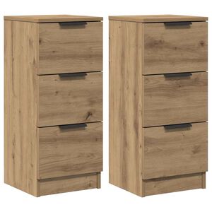 vidaXL Sideboards 2 pcs Artisan Oak 30x30x70 cm Engineered Wood