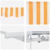 vidaXL Retractable Awning Manual Yellow 250 x 200 cm Fabric