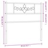 vidaXL Metal Headboard Black 75 cm