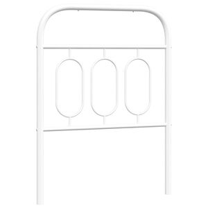 vidaXL Metal Headboard White 75 cm