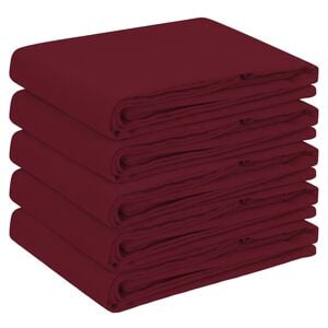 vidaXL Table Cloth 5 pcs Round Wine Red &Oslash; 140 cm Polyester