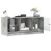 vidaXL TV Cabinet with Glass Doors Concrete Grey 102x37x42 cm
