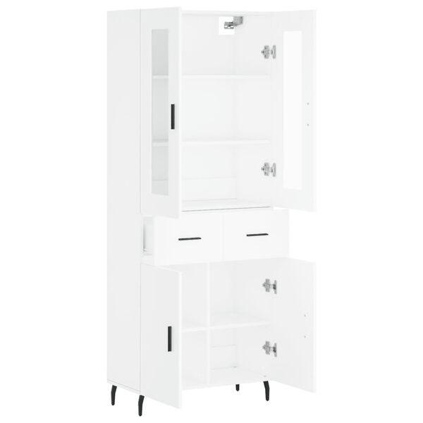 vidaXL Highboard White 69.5x34x180 cm Engineered Wood